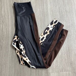 Beach Riot Black and Brown Leopard Leggings
